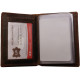 Kožené hnědé dokladové pouzdro KAPR