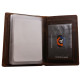 Kožené hnědé dokladové pouzdro KAPR