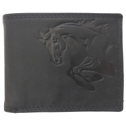 KOŽENÁ PENĚŽENKA KŮŇ BLACK