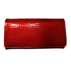 Dámská kožená červená peněženka