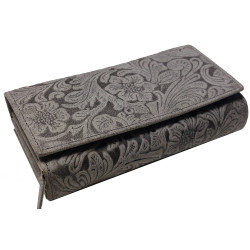 DÁMSKÁ PENĚŽENKA ŠEDÉ KVĚTY