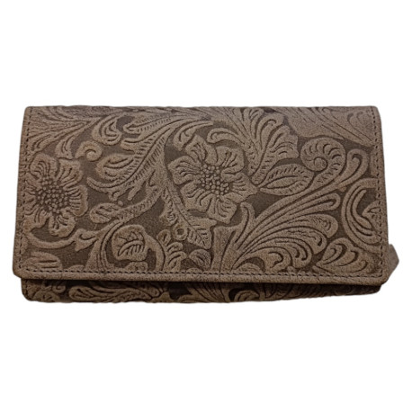 DÁMSKÁ PENĚŽENKA HNĚDÉ KVĚTY