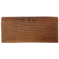 KOŽENÁ PENĚŽENKA CROCO HNĚDÁ