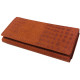 KOŽENÁ PENĚŽENKA CROCO BRICK RED