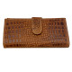 KOŽENÁ PENĚŽENKA CROCO CAMEL S KLOPOU