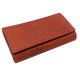 KOŽENÁ PENĚŽENKA CROCO BRICK RED S KLOPOU