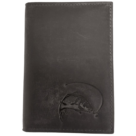 Kožené černé dokladové pouzdro KAPR