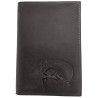 Kožené černé dokladové pouzdro KAPR