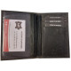 Kožené černé dokladové pouzdro KAPR