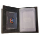 Kožené černé dokladové pouzdro KAPR