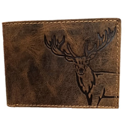 Kožená peněženka s jelenem