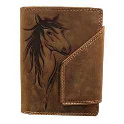 Kožená peněženka kůň výška