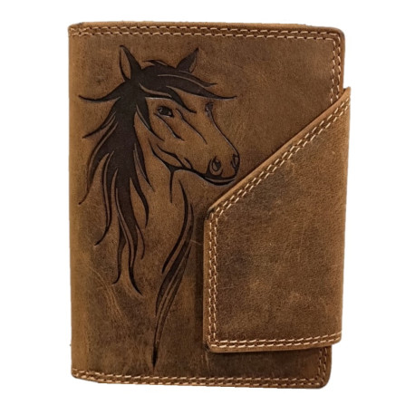 Kožená peněženka kůň výška