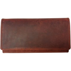 VELKÁ PENĚŽENKA Z HOVĚZÍ KŮŽE BURGUNDY