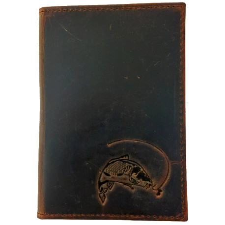 Kožené hnědé dokladové pouzdro KAPR