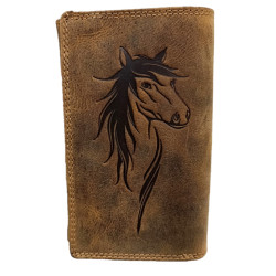 Kožená peněženka kůň výška