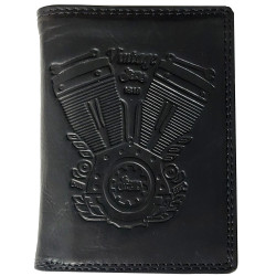 Kožená peněženka MACHINE BLACK