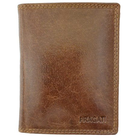 KOŽENÁ PENĚŽENKA PRAGATI CAMEL