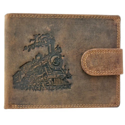 KOŽENÁ PENĚŽENKA LOKOMOTIVA