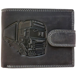 KOŽENÁ PENĚŽENKA KAMION BLACK