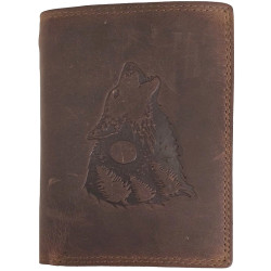 KOŽENÁ PENĚŽENKA NOC VLKA