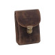 KOŽENÉ POUZDRO NA OPASEK HNĚDÉ