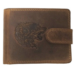 KOŽENÁ PENĚŽENKA VLČÍ TLAMA