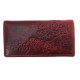 Kožená peněženka KVĚTY RED
