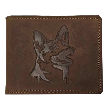 Kožená peněženka VLČÁK - OVČÁK hnědý