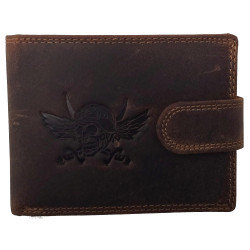 Kožená peněženka BIKER SKULL