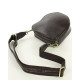 KOŽENÁ KABELKA PŘES RAMENO S ŠIROKÝM POPRUHEM DARK BROWN