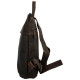 Kožený batoh GREEN WOOD DARK BROWN