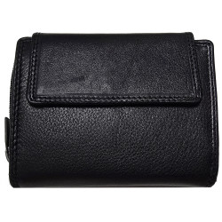 Kožená peněženka UNISEX TRIFOLD BLACK