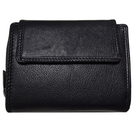 Kožená peněženka UNISEX TRIFOLD BLACK