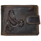 Kožená , hnědá peněženka SCORPION