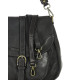 Italská kožená kabelka přes rameno RETRO black