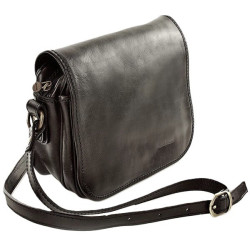 Italská kožená kabelka přes rameno ALABAMA CLASSICO black