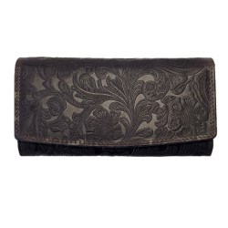 Kožená peněženka ROMANCE dark brown