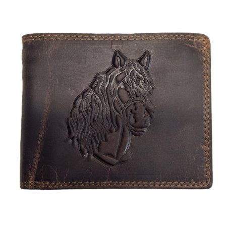 Kožená peněženka KOŇSKÁ HŘÍVA hnědá