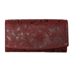 Kožená peněženka ROMANCE red