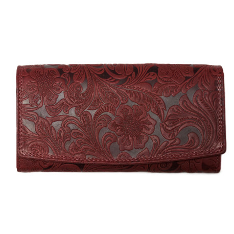 Kožená peněženka ROMANCE red