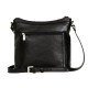 Kožená kabelka crossbody HEXAGONA černá