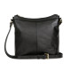 Kožená kabelka crossbody HEXAGONA černá