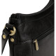 Kožená kabelka crossbody HEXAGONA černá