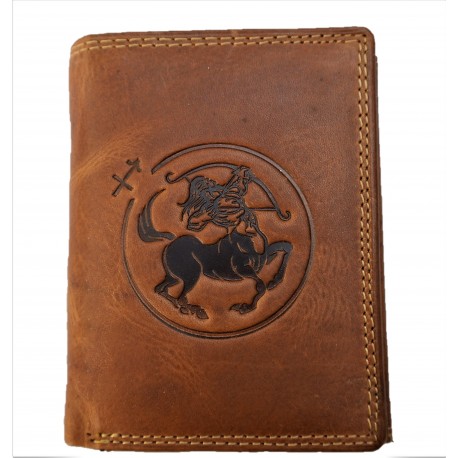 Kožená peněženka znamení zvěrokruhu - Střelec