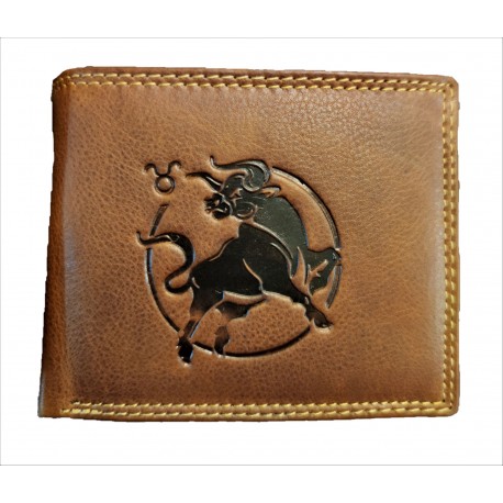 Býk - Kožená peněženka znamení zvěrokruhu