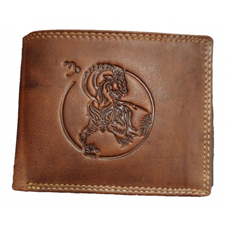 Kozoroh - Kožená peněženka znamení zvěrokruhu