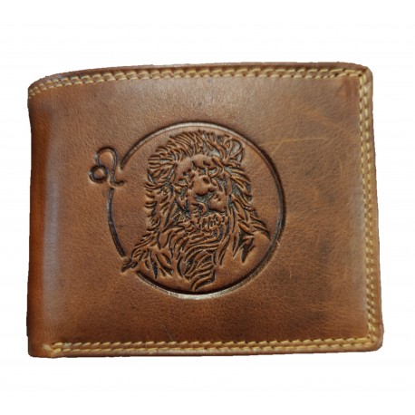 Lev - Kožená peněženka znamení zvěrokruhu