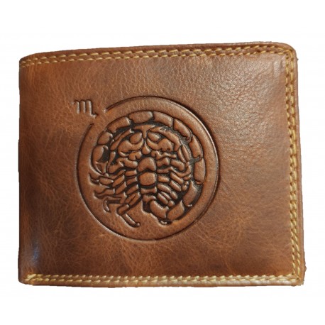 Štír - Kožená peněženka znamení zvěrokruhu