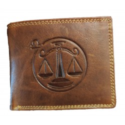 Váhy - Kožená peněženka znamení zvěrokruhu